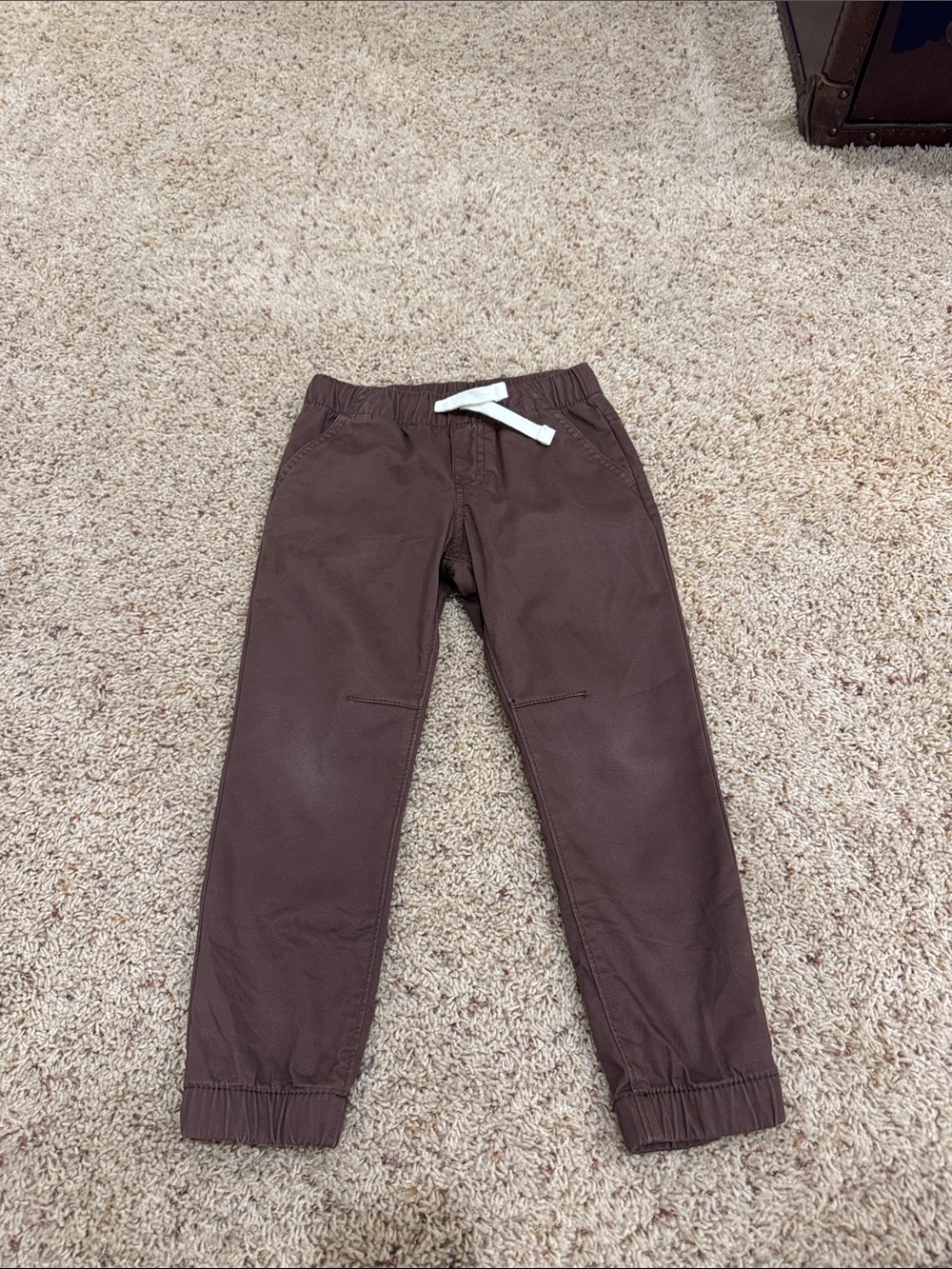 Cat & Jack Brown Jogger Pants with White Drawstring